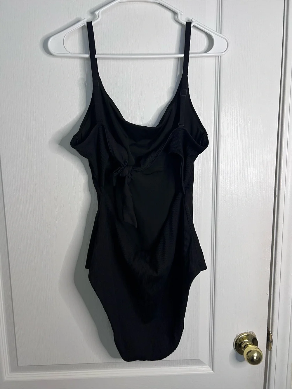 Aerie one piece full coverage Black Ribbed One-Piece Swimsuit size XL - Picture 6 of 12